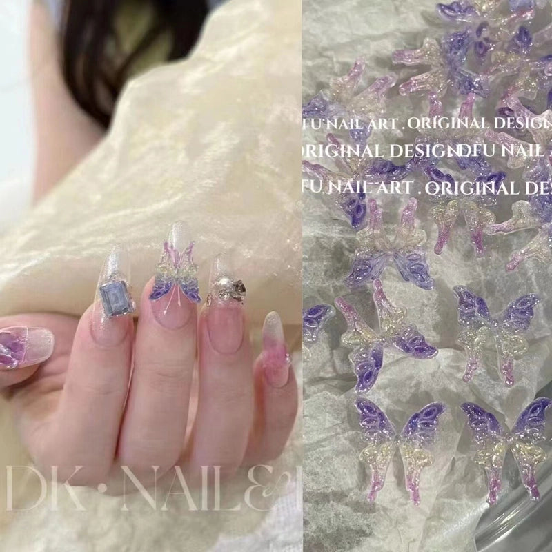 Butterfly Resin Nail Decoration Accessories