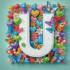 Butterfly Flower U 5D Partial Drill DIY Diamond Painting Kit 30*30cm
