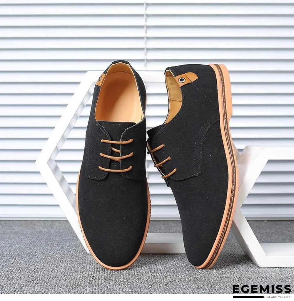 Big Size Suede Leather Men Shoes Oxford Casual Classic Shoes Comfortable Footwear | EGEMISS