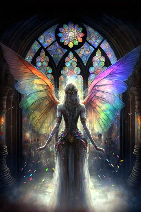  Butterfly Fairy 40*60CM (Canvas)AB Round Drill Diamond Painting gbfke