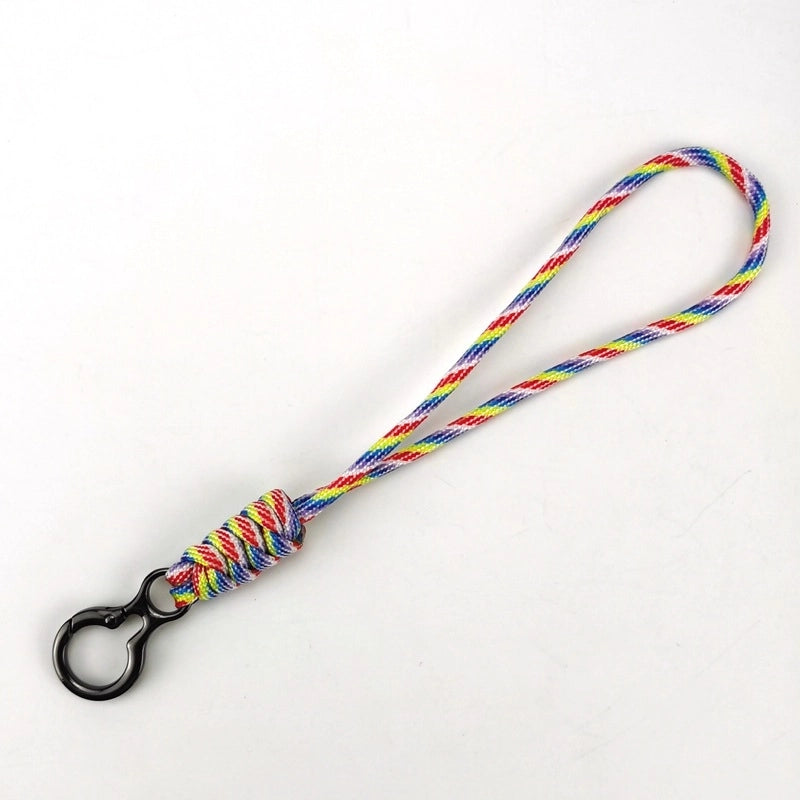 Key Chain 8-character Buckle Hand-woven Umbrella Rope Wrist Lanyard Racket Buckle Anti-loss Rope Car Household Tools Anti-loss