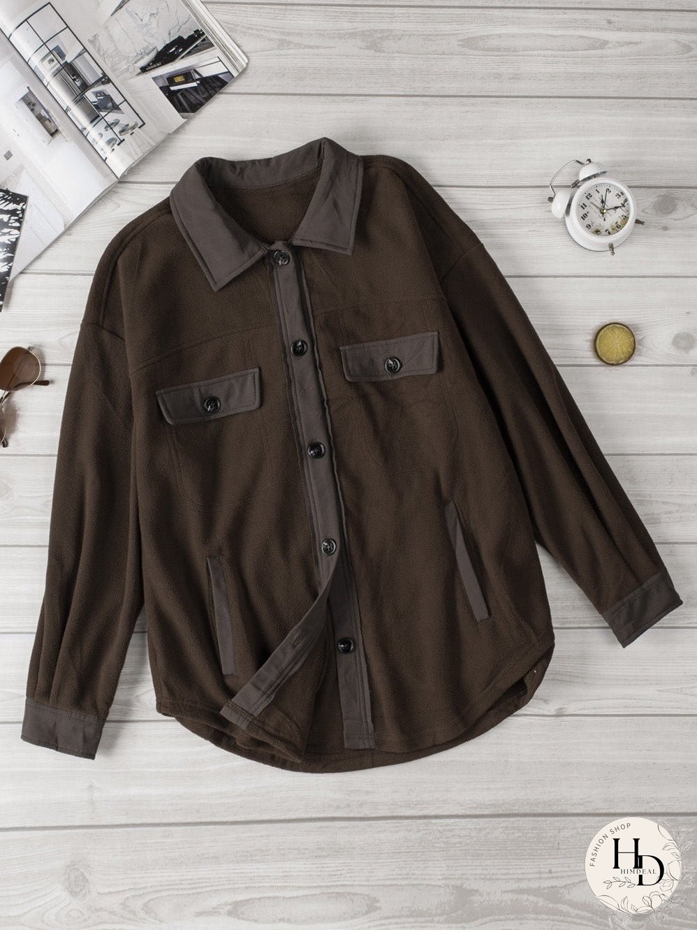 Winter Brown Fleece Shirt