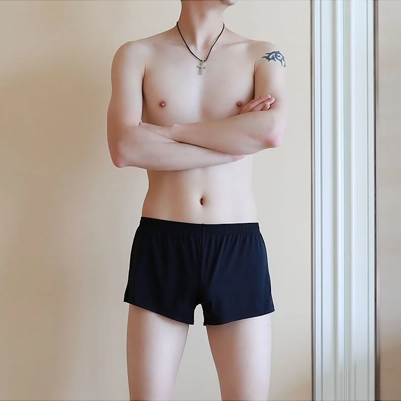 Aonga Ice Men's Underwear Men's Loose Boxer Trend Ultra Thin Breathable Sports Aro Pants Men's Boxer