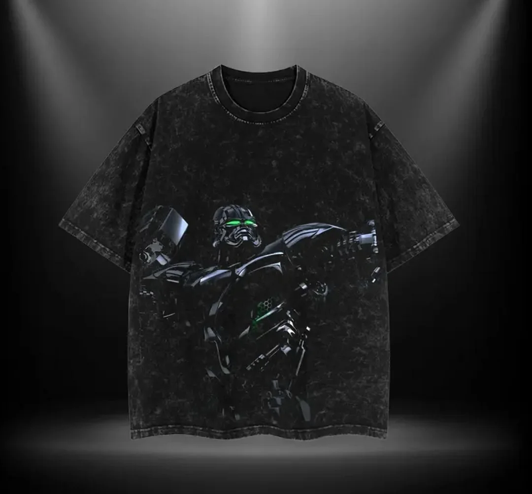 Real Steel Printed Unisex Washed T-Shirt