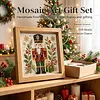 Christmas Nutcracker Glass Mosaic DIY Craft Kit &ndash; Framed Christmas Wall Art