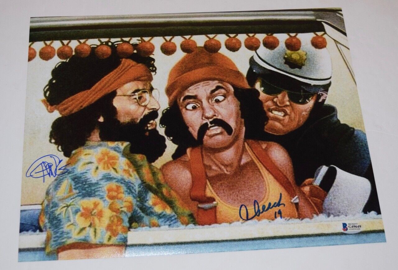 Cheech Marin & Tommy Chong Signed Autographed 11x14 Photo Poster painting UP IN SMOKE BAS COA