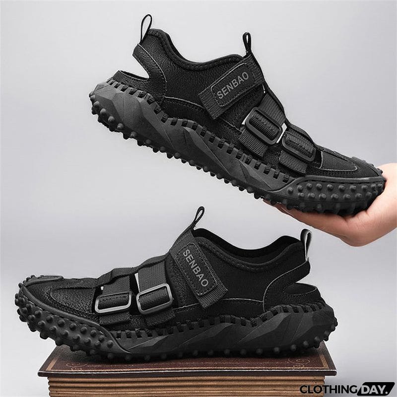 Men's Hollow Out Thick Sole Anti Slip Slingback Sandals