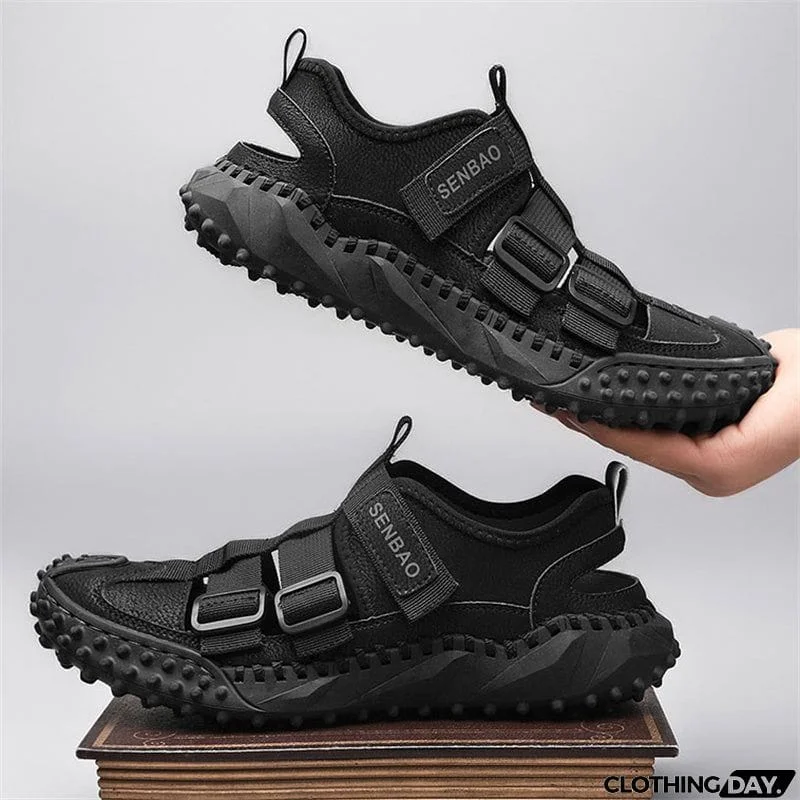 Men's Hollow Out Thick Sole Anti Slip Slingback Sandals