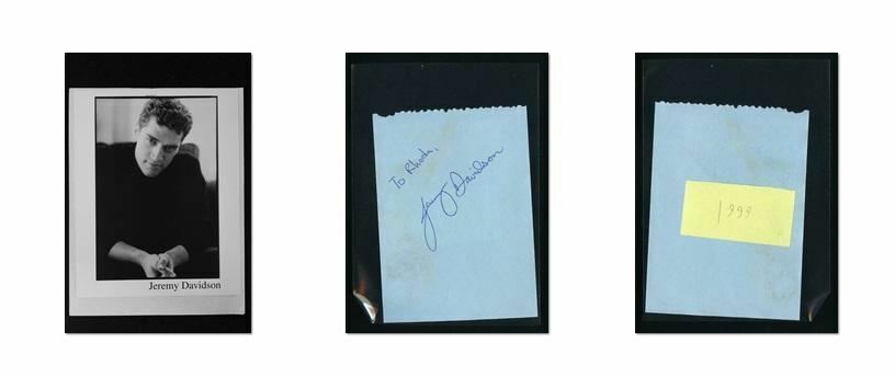 Jeremy Davidson - Signed Autograph and Headshot Photo Poster painting set - Deprivation