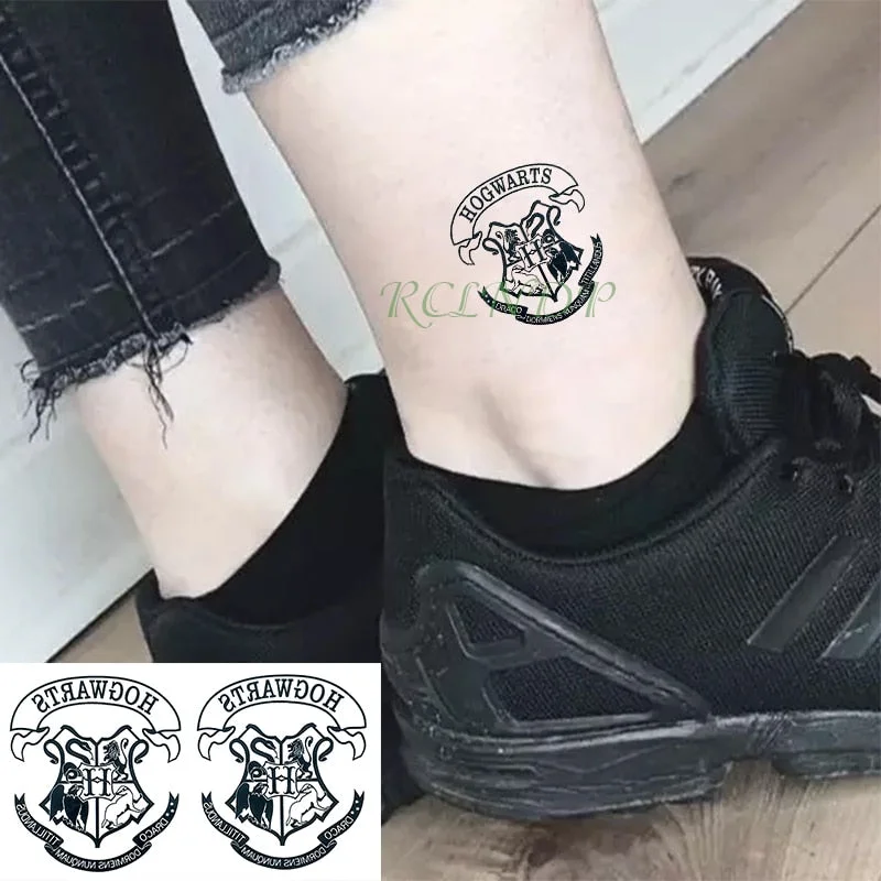 Waterproof Temporary Tattoo sticker movie Magic film school badge fake tatto flash tatoo for men women kids