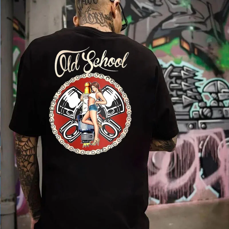 OLD SCHOOL Sexy Lady Print Men's T-shirt