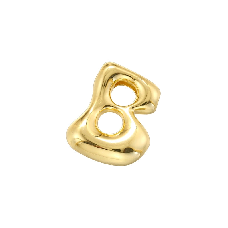 1 Piece 21mm Copper 18K Gold Plated Letter Beads