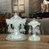 Roman LED Lighted Musical Animated Crystal Carousel Tabletop Decoration