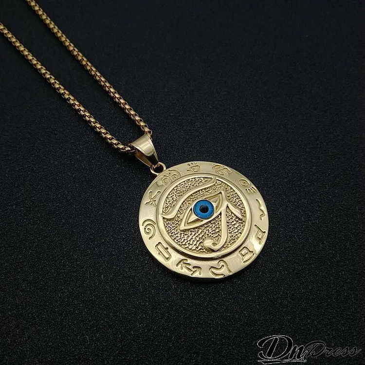 Men's Casual Vintage Egyptian Eye Of Horus Pendant Necklace