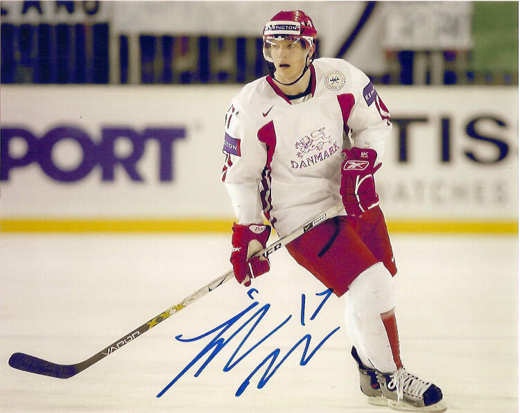 Team Denmark Jannik Hansen Signed Autographed 8x10 Photo Poster painting COA