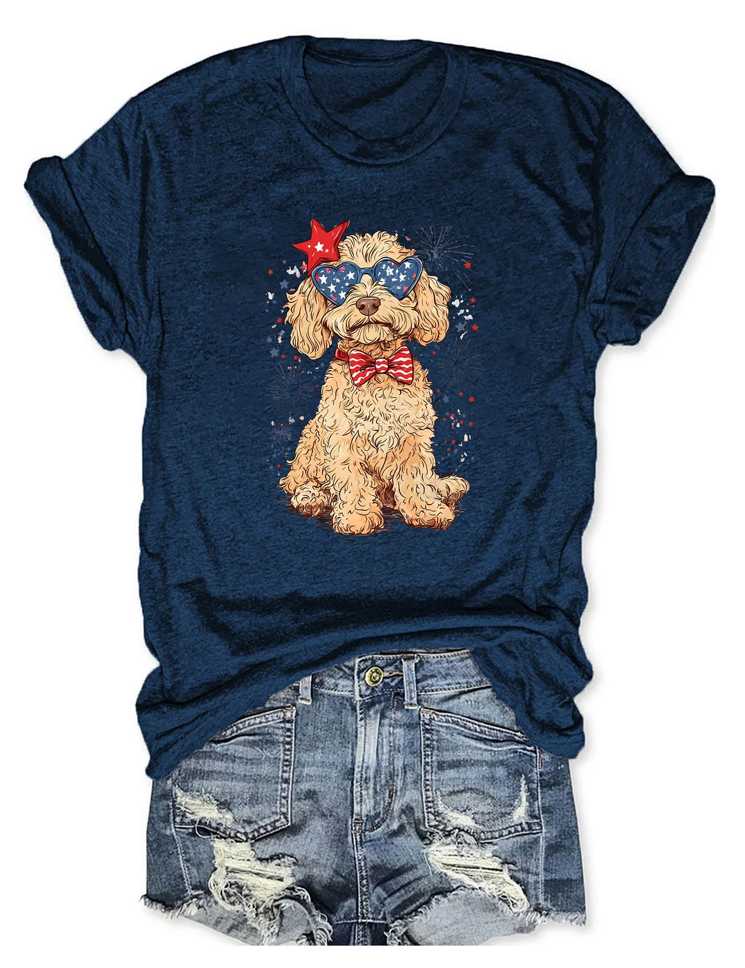 Goldendoodle Patriotic T-shirt