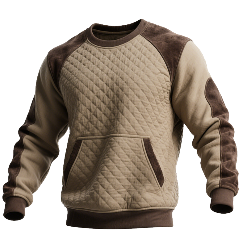 Quilted Crewneck Sweatshirt For Ultimate Warmth And Style