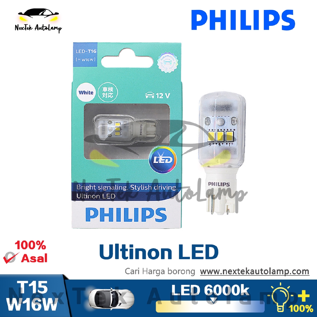 Automotive Auto Parts & Accessories MOTORS PHILIPS 11067ULW T15 T16 LED W16W white 6000K 921 12067 Bright signaling