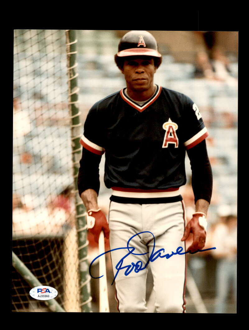 Rod Carew PSA DNA Coa Signed 8x10 Photo Poster painting Angels Autograph