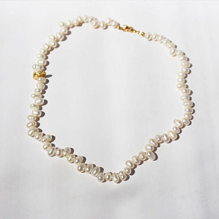 Vintage Vintage French Elegant Natural Freshwater Pearl Clasp Bracelet | Natural Rice Beads Bracelet