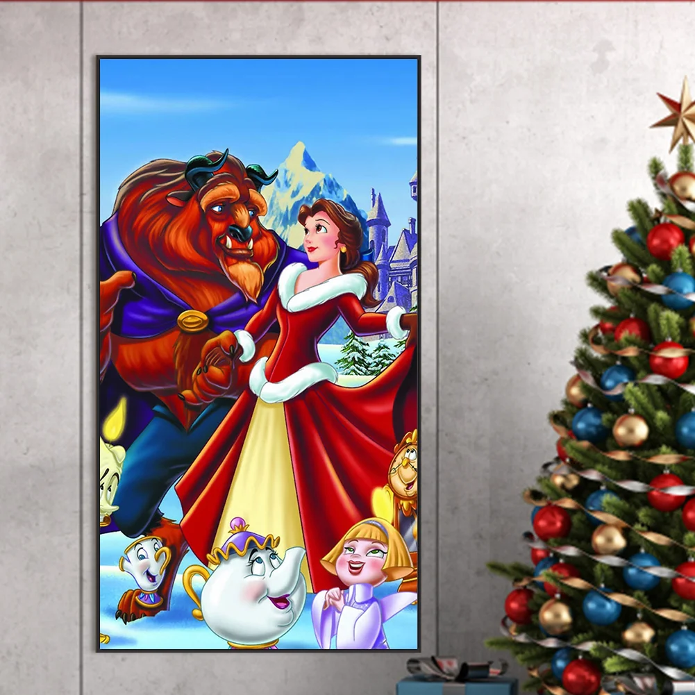 Diamond Painting - Full Round Drill - Beauty and the Beast(Canvas|40*70cm)