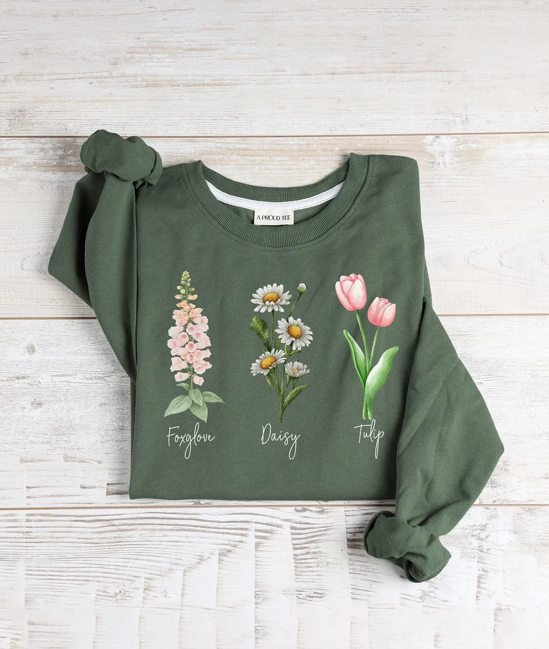 Foxglove Daisy Tulip Subtle Anti FDT Sweatshirt