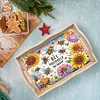 Plateau de service fleur d’abeille en bois-vaisselle bricolage