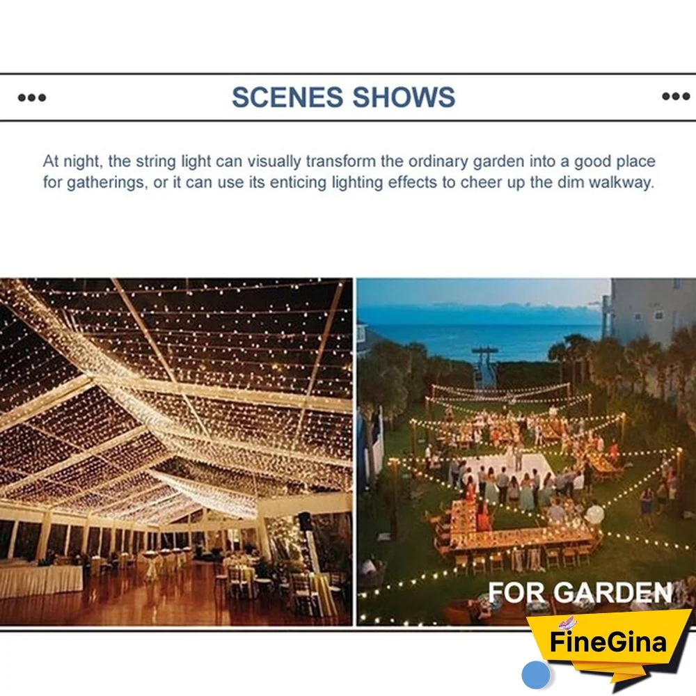 Holiday Led Christmas Lights Outdoor 100M 50M 30M 20M 10M Led String Lights Decoration For Party Holiday Wedding Garland