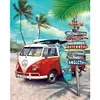 Beach Van - 11CT Stamped Cross Stitch - 40*50cm