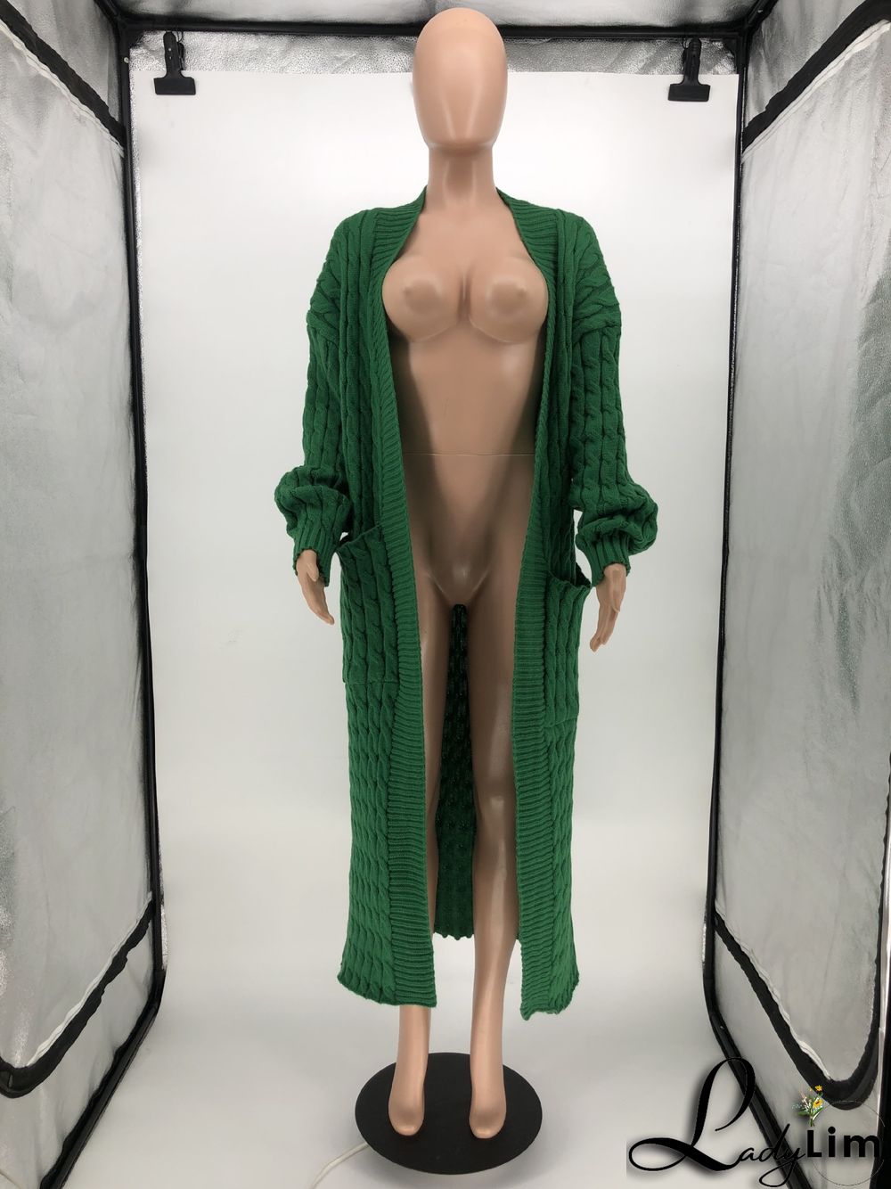 Women Winter Long Sleeve Plush Long Sweater Jacket