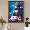 Lotus Buddha Statue - runder Bohrer Diamantmalerei - 30*40cm
