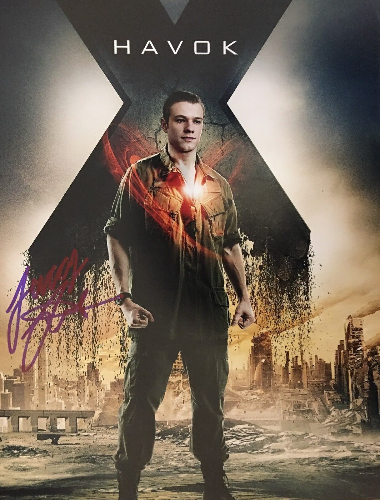 LUCAS TILL SIGNED X-MEN LARGE Photo Poster painting UACC REG 242