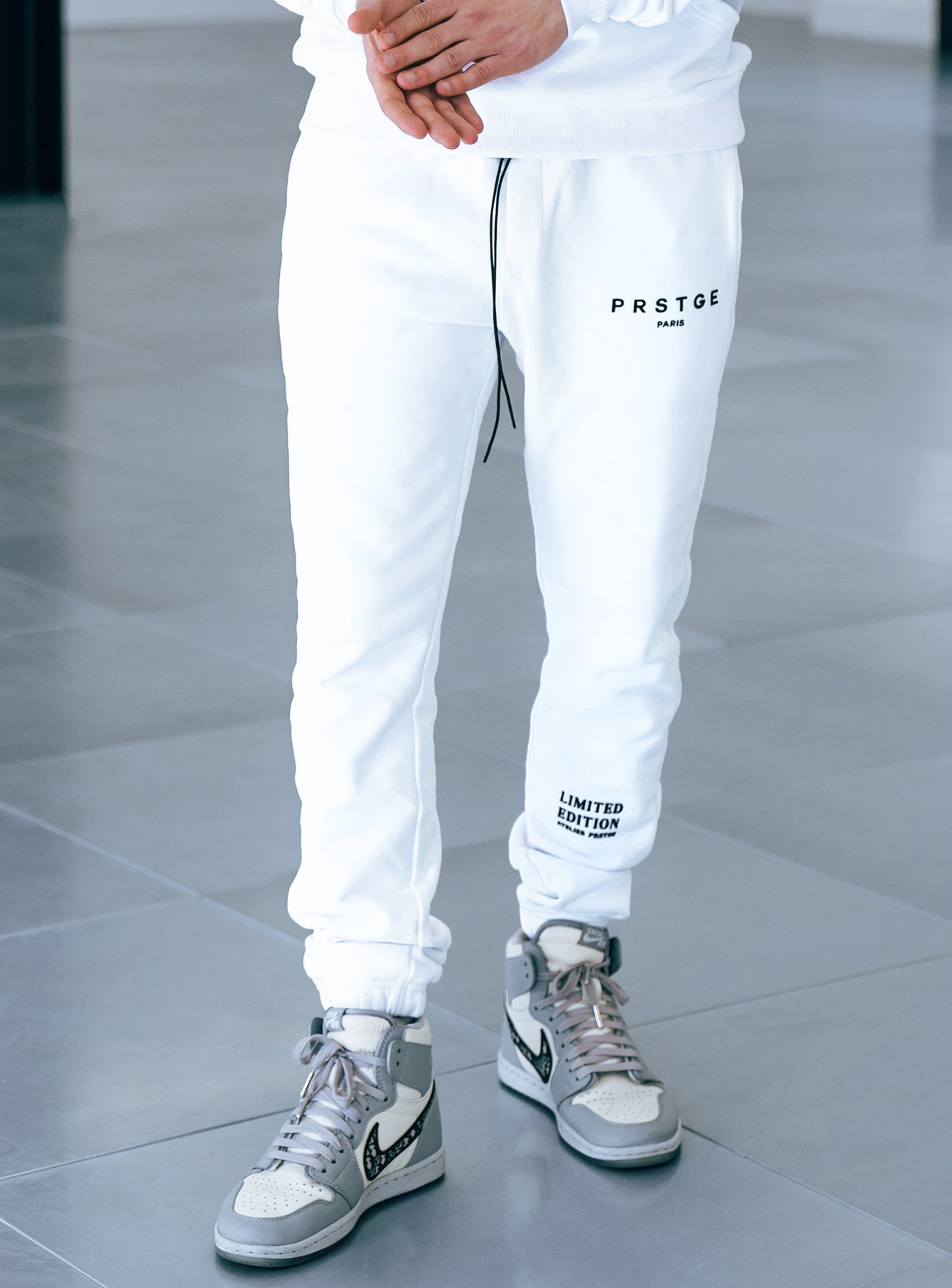 3D Sweatpants in White