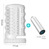 10 VIbration Modes Penis Trainer 2 Tunnel Holes Silicone Male Masturbator