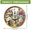(US Local)Acrylic Fountain Flowers DIY Hanging Diamond Art Kits Wall Door Decor