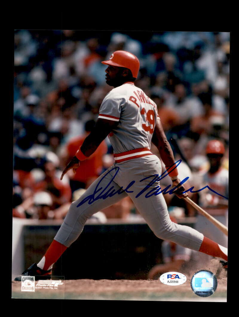 Dave Parker PSA DNA Coa Signed 8x10 Photo Poster painting Reds Autograph