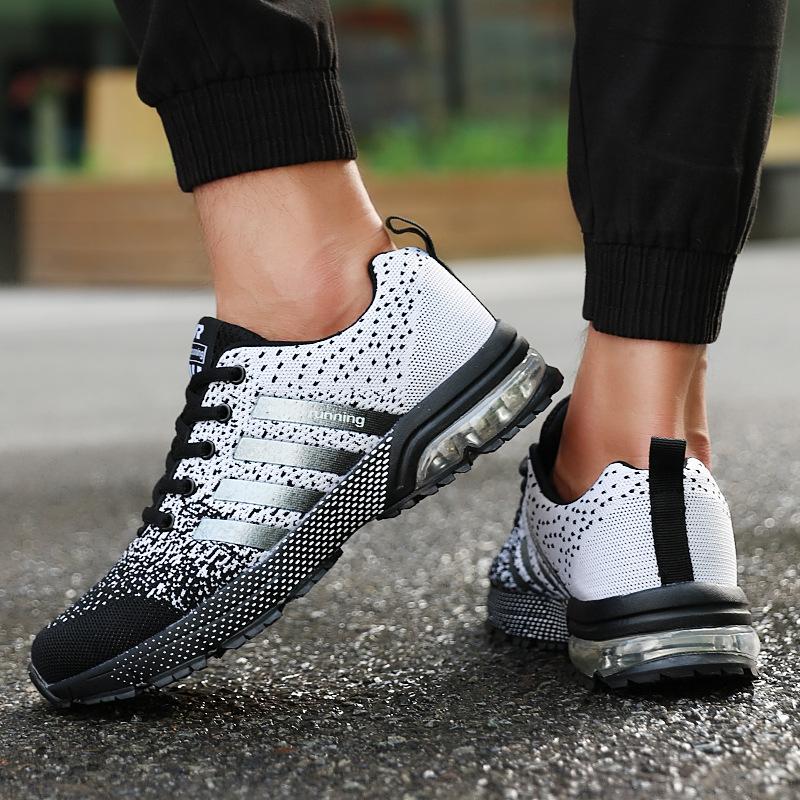 (2 pairs free shipping) Mens Running Shoes Fashion Breathable Air Cushion Sneakers 