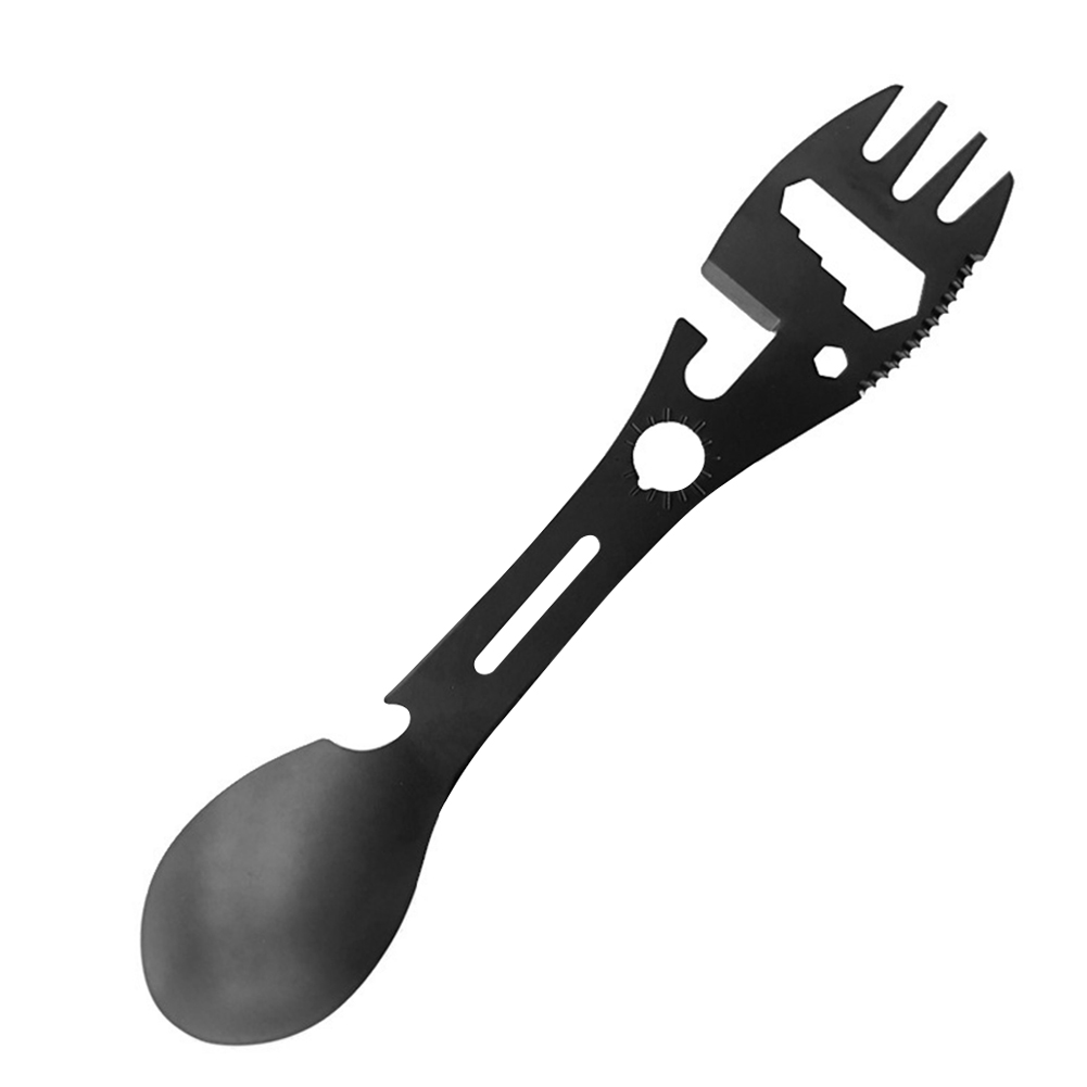 

Outdoor Camping Portable Can Opener Spoon Fork Knife Hiking EDC Tableware, 501 Original