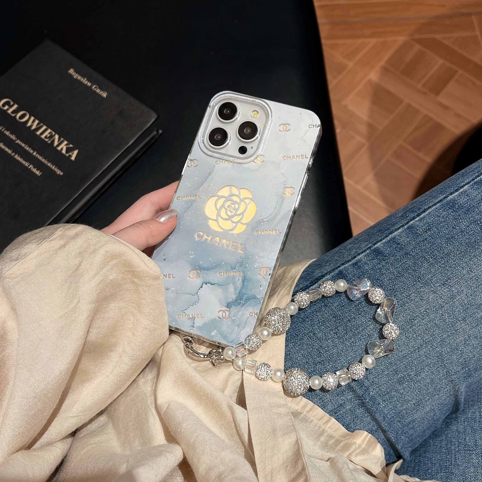 Chanel Camellia Laser Luxury Letter Combination Apple iPhone Case