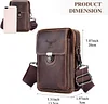 G&uuml;rteltasche Leder Herren H&uuml;fttasche mit G&uuml;rtelschlaufe Handytasche mit Geldb&ouml;rse Vintage Kleine Umh&auml;ngetasche Schultertasche Vertikale Handyh&uuml;lle Geldbeutel 7 Zoll Braun