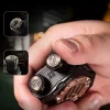 Twin Linkage Push Card Fingertip Gyroscope Snap Coin Metal Trendy Play Piece Decompression Mechanical Black Technology Toy