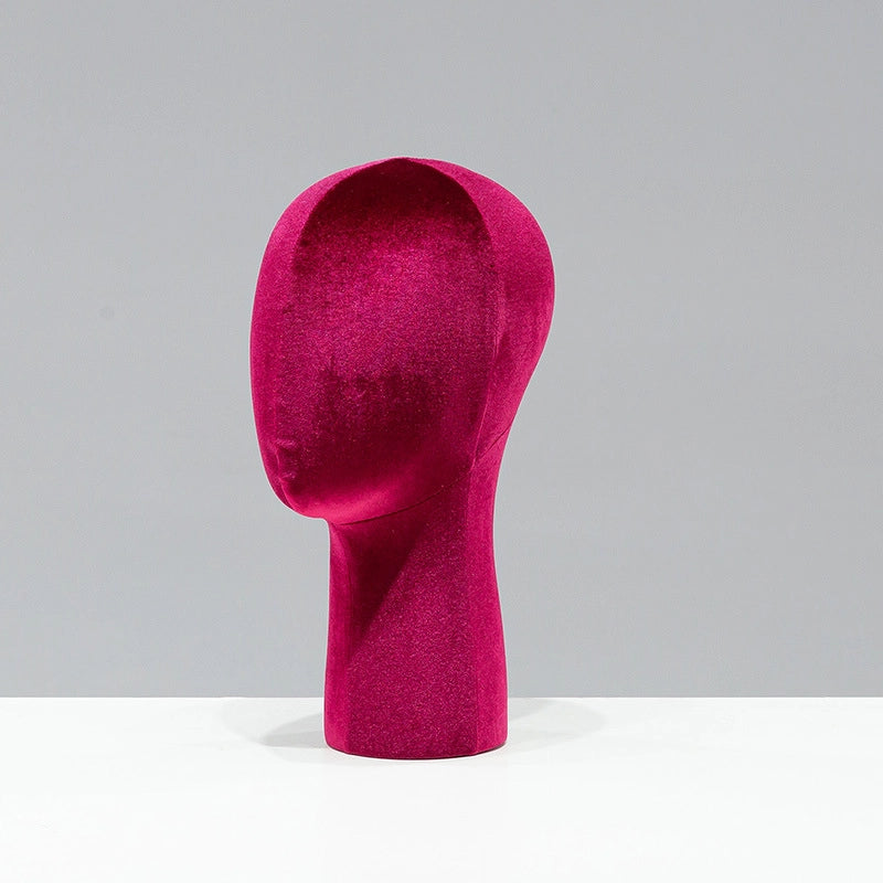 Velvet Head Mold Prop Display Stand Wig Hat Glasses Scarf Jewelry Bracket Dummy Head Model Prop Hat Drag