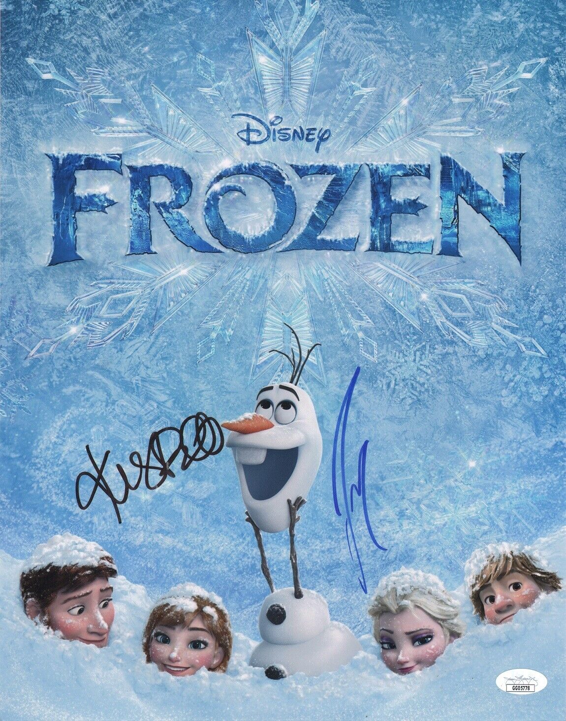 ~ KRISTEN BELL & JOSH GAD Authentic Hand-Signed FROZEN