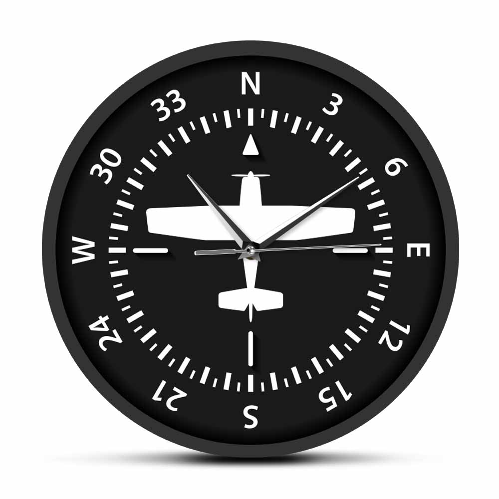 

Aviation Aircraft Compass Turns Pilots - Frameless Acrylic Wall Clock, 501 Original