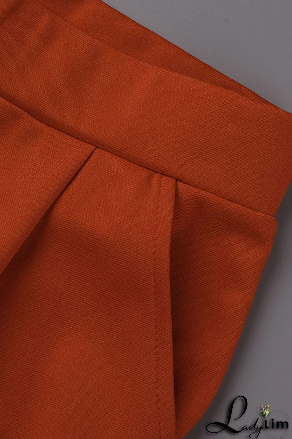 Tangerine Casual Solid Patchwork V Neck Long Sleeve Two Pieces