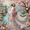 Kimono Beauty Holding Fan-Full Round Diamond Painting 40*40CM