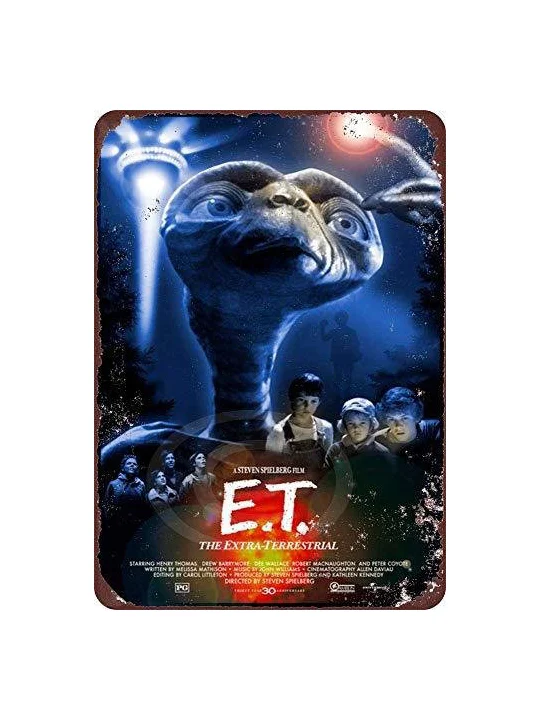 1982 E.T. Movie Film - Vintage Tin Signs/Wooden Signs 8*12Inch/12*16Inch