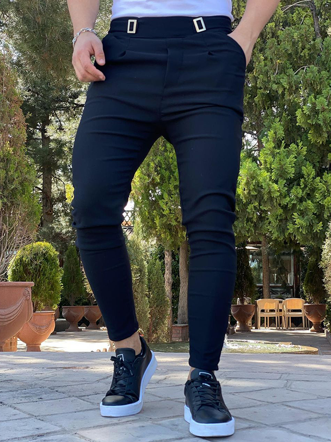 Men's Casual Black Pants