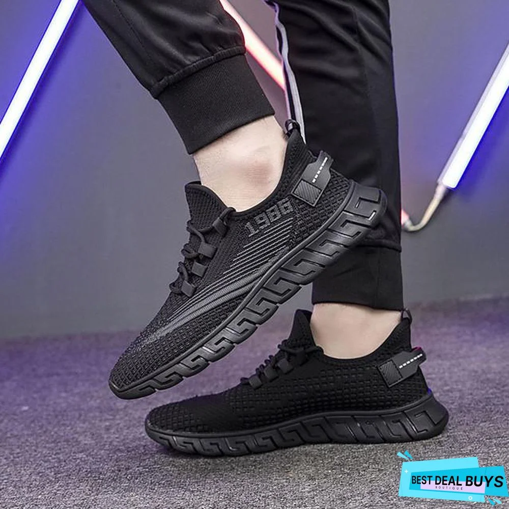 Men's Summer / Fall Sporty / Casual Daily Outdoor Trainers / Athletic Shoes Running Shoes / Basketball Shoes Volant Breathable Non-Slipping Wear Proof Black / Red / Black / Beige