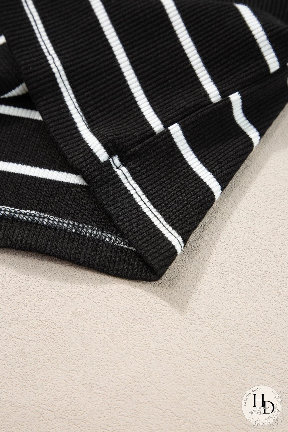Chic Striped Ribbed Tank Style Mini Dress